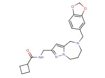 N-{[5-(1,3-benzodioxol-5-ylmethyl)-5,6,7,8-tetrahydro-4H-pyrazolo[1,5-a][1,4]diazepin-2-yl]methyl}cyclobutanecarboxamide