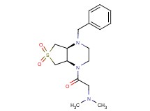 2-[(4aS*,7aR*)-4-benzyl-6,6-dioxidohexahydrothieno[3,4-b]pyrazin-1(2H)-yl]-N,N-dimethyl-2-oxoethanamine