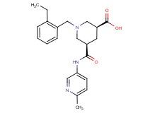 (3S*,5R*)-1-(2-ethylbenzyl)-5-{[(6-methyl-3-pyridinyl)amino]carbonyl}-3-piperidinecarboxylic acid