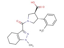 (3S*,4R*)-4-(2-methylphenyl)-1-[(1-methyl-4,5,6,7-tetrahydro-1H-indazol-3-yl)carbonyl]pyrrolidine-3-carboxylic acid