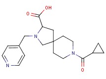 8-(cyclopropylcarbonyl)-2-(4-pyridinylmethyl)-2,8-diazaspiro[4.5]decane-3-carboxylic acid