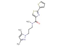 N-[3-(3,5-dimethyl-1H-pyrazol-1-yl)propyl]-N-methyl-2-(2-thienyl)-1,3-thiazole-4-carboxamide