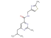 6-isobutyl-2-methyl-N-[(2-methyl-1,3-thiazol-4-yl)methyl]pyrimidine-4-carboxamide