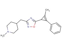 1-methyl-4-{[5-(2-methyl-3-phenylcycloprop-2-en-1-yl)-1,2,4-oxadiazol-3-yl]methyl}piperidine