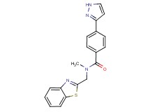 N-(1,3-benzothiazol-2-ylmethyl)-N-methyl-4-(1H-pyrazol-3-yl)benzamide