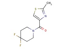 4,4-difluoro-1-[(2-methyl-1,3-thiazol-4-yl)carbonyl]piperidine