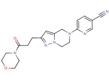 6-[2-[3-(4-morpholinyl)-3-oxopropyl]-6,7-dihydropyrazolo[1,5-a]pyrazin-5(4H)-yl]nicotinonitrile