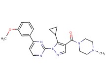 2-{5-cyclopropyl-4-[(4-methyl-1-piperazinyl)carbonyl]-1H-pyrazol-1-yl}-4-(3-methoxyphenyl)pyrimidine