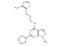 6-cyclopentyl-1-methyl-N-[3-(4-methyl-1,3-thiazol-5-yl)propyl]-1H-pyrazolo[3,4-d]pyrimidin-4-amine