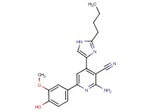 2-amino-4-(2-butyl-1H-imidazol-4-yl)-6-(4-hydroxy-3-methoxyphenyl)nicotinonitrile