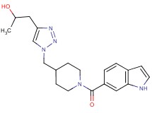 1-(1-{[1-(1H-indol-6-ylcarbonyl)piperidin-4-yl]methyl}-1H-1,2,3-triazol-4-yl)propan-2-ol