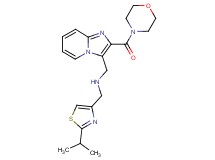 1-(2-isopropyl-1,3-thiazol-4-yl)-N-{[2-(4-morpholinylcarbonyl)imidazo[1,2-a]pyridin-3-yl]methyl}methanamine