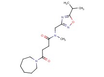4-(1-azepanyl)-N-[(5-isopropyl-1,2,4-oxadiazol-3-yl)methyl]-N-methyl-4-oxobutanamide