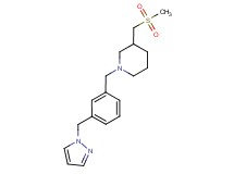 3-[(methylsulfonyl)methyl]-1-[3-(1H-pyrazol-1-ylmethyl)benzyl]piperidine