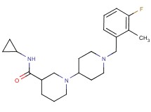 N-cyclopropyl-1'-(3-fluoro-2-methylbenzyl)-1,4'-bipiperidine-3-carboxamide