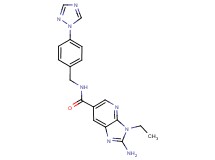 2-amino-3-ethyl-N-[4-(1H-1,2,4-triazol-1-yl)benzyl]-3H-imidazo[4,5-b]pyridine-6-carboxamide