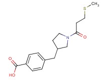 4-({1-[3-(methylthio)propanoyl]pyrrolidin-3-yl}methyl)benzoic acid