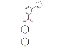 3-(1H-pyrazol-4-yl)-N-[1-(tetrahydro-2H-thiopyran-4-yl)piperidin-4-yl]benzamide