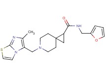 N-(2-furylmethyl)-6-[(6-methylimidazo[2,1-b][1,3]thiazol-5-yl)methyl]-6-azaspiro[2.5]octane-1-carboxamide