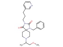 1-benzyl-8-(2-methoxy-1-methylethyl)-3-[3-(3-pyridinyl)propyl]-1,3,8-triazaspiro[4.5]decane-2,4-dione
