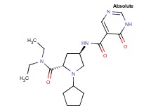 N-{(3R,5S)-1-cyclopentyl-5-[(diethylamino)carbonyl]pyrrolidin-3-yl}-6-oxo-1,6-dihydropyrimidine-5-carboxamide