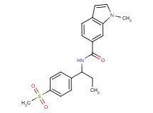 1-methyl-N-{1-[4-(methylsulfonyl)phenyl]propyl}-1H-indole-6-carboxamide