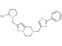 2-[(2-methyl-1-pyrrolidinyl)methyl]-5-[(2-phenyl-1,3-oxazol-4-yl)methyl]-4,5,6,7-tetrahydropyrazolo[1,5-a]pyrazine