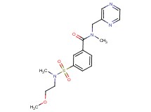 3-{[(2-methoxyethyl)(methyl)amino]sulfonyl}-N-methyl-N-(pyrazin-2-ylmethyl)benzamide