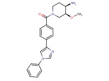 (3S*,4R*)-3-methoxy-1-[4-(1-phenyl-1H-imidazol-4-yl)benzoyl]piperidin-4-amine