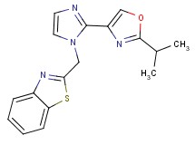 2-{[2-(2-isopropyl-1,3-oxazol-4-yl)-1H-imidazol-1-yl]methyl}-1,3-benzothiazole