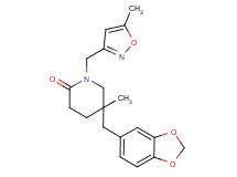 5-(1,3-benzodioxol-5-ylmethyl)-5-methyl-1-[(5-methylisoxazol-3-yl)methyl]piperidin-2-one