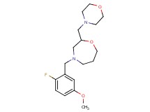 4-(2-fluoro-5-methoxybenzyl)-2-(morpholin-4-ylmethyl)-1,4-oxazepane