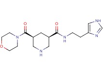 (3R*,5S*)-N-[2-(1H-imidazol-4-yl)ethyl]-5-(morpholin-4-ylcarbonyl)piperidine-3-carboxamide