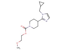 2-methoxyethyl 4-[1-(cyclopropylmethyl)-1H-imidazol-2-yl]-1-piperidinecarboxylate