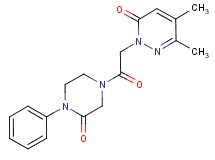 5,6-dimethyl-2-[2-oxo-2-(3-oxo-4-phenyl-1-piperazinyl)ethyl]-3(2H)-pyridazinone