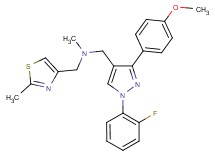 1-[1-(2-fluorophenyl)-3-(4-methoxyphenyl)-1H-pyrazol-4-yl]-N-methyl-N-[(2-methyl-1,3-thiazol-4-yl)methyl]methanamine