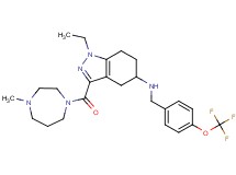 1-ethyl-3-[(4-methyl-1,4-diazepan-1-yl)carbonyl]-N-[4-(trifluoromethoxy)benzyl]-4,5,6,7-tetrahydro-1H-indazol-5-amine