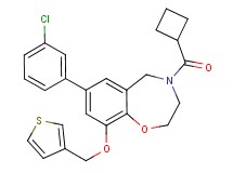 7-(3-chlorophenyl)-4-(cyclobutylcarbonyl)-9-(3-thienylmethoxy)-2,3,4,5-tetrahydro-1,4-benzoxazepine