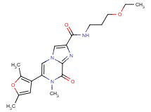 6-(2,5-dimethyl-3-furyl)-N-(3-ethoxypropyl)-7-methyl-8-oxo-7,8-dihydroimidazo[1,2-a]pyrazine-2-carboxamide