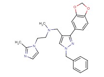 N-{[3-(1,3-benzodioxol-5-yl)-1-benzyl-1H-pyrazol-4-yl]methyl}-N-methyl-2-(2-methyl-1H-imidazol-1-yl)ethanamine