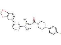 4-(1,3-benzodioxol-5-yl)-2-(4-{[4-(4-fluorophenyl)-1-piperazinyl]carbonyl}-5-methyl-1H-pyrazol-1-yl)pyrimidine