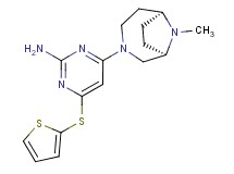 4-[(1R*,6S*)-9-methyl-3,9-diazabicyclo[4.2.1]non-3-yl]-6-(2-thienylthio)pyrimidin-2-amine