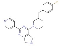 4-[3-(4-fluorobenzyl)-1-piperidinyl]-2-(4-pyridinyl)-6,7-dihydro-5H-pyrrolo[3,4-d]pyrimidine