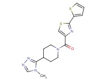 4-(4-methyl-4H-1,2,4-triazol-3-yl)-1-{[2-(2-thienyl)-1,3-thiazol-4-yl]carbonyl}piperidine