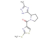 3-methyl-5-(1-{[2-(methylthio)-1,3-thiazol-4-yl]carbonyl}pyrrolidin-2-yl)-1H-1,2,4-triazole