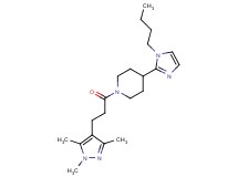 4-(1-butyl-1H-imidazol-2-yl)-1-[3-(1,3,5-trimethyl-1H-pyrazol-4-yl)propanoyl]piperidine