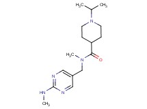 1-isopropyl-N-methyl-N-{[2-(methylamino)pyrimidin-5-yl]methyl}piperidine-4-carboxamide