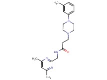 N-[(4,6-dimethyl-2-pyrimidinyl)methyl]-3-[4-(3-methylphenyl)-1-piperazinyl]propanamide
