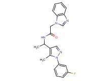 2-(1H-benzimidazol-1-yl)-N-{1-[1-(3-fluorophenyl)-5-methyl-1H-pyrazol-4-yl]ethyl}acetamide