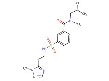N-isobutyl-N-methyl-3-({[2-(1-methyl-1H-1,2,4-triazol-5-yl)ethyl]amino}sulfonyl)benzamide